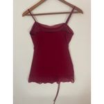 A Byer Vintage Y2K Milkmaid Babydoll Top RASPBERRY RED Cami Small S STRETCHY Photo 4