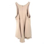 Milly NWT Sleeveless Italian Cady Trapeze Flowy Beige Tan Blouse Top Photo 5