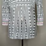 Nic+Zoe Shaded Stripes Drape Open Front Cardigan, Sz Small Photo 8