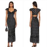 Free People  Butterfly Babe Midi Dress in Black And White Comb Photo 1