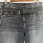 RTA Dexter Half Belt High Rise Straight Leg Jeans in Studio Black Size M (6) Photo 4