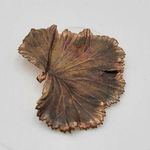 Vintage Textured Copper Maple Tree Leaf Brooch/Pin Fall Fashion Brown Photo 0