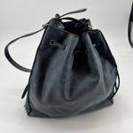 JustFab faux leather drawstring bag side tassel gold hardware spacious on the go Photo 3