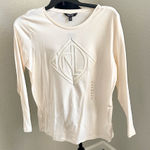 Ralph Lauren Lauren  Winter White Long Sleeve Lovo Shirt Photo 0