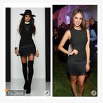 Elizabeth and James  Eron Black Fringe Hem Dress Photo 2