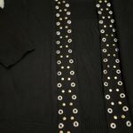 Carolyn Taylor  Black Cardigan with metal embellishments Sz L Photo 2