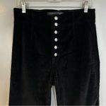 Veronica Beard  Debbie High Rise Button Fly Black Velvet Pants Size 30 Photo 3