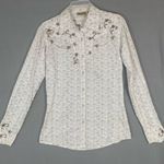 Wrangler Womens XS Pearl Snap Long Sleeve Embellished Western Shirt Embroidered Photo 0