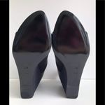 Alexander Wang Black Alla Stretch Leather Neoprene Wedge Pumps. Size 39.5 Photo 6