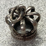 Rare Vintage 925 Sterling Silver Royal Princess Crown Charm Pendant Photo 0