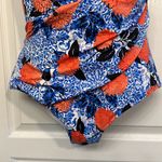 Seekers Essentials Australia Red Blue White Padded Swimsuit Size 14 EUC #6894 Photo 2