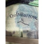 Croft & Barrow  Teal Blue Floral Long Sleeve VNeck Top Size XL Casual Whimiscal Photo 4