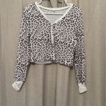 SheIn Cropped Leopard Print Off the Shoulder Shirt Photo 0