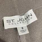 St. John NWOT  Collection Grey Knit Santana Dress Pants Size 8 Photo 2