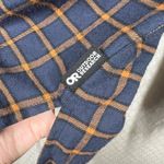 Outdoor Research Blue Orange Plaid Feedback Lightweight Flannel Top Size XL Photo 3