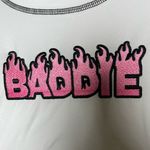 Riley & James  NEW Y2K Style Cropped Long Sleeve 'Baddie' Baby Tee Top Size Sz M Photo 1