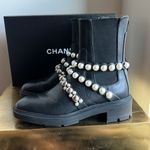 ZARA  Black Pearl Studded Moto Boots Photo 4