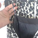 Reiss Black & White Patterned Silk Satin Layered Cocktail Dress Photo 2