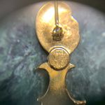 VTG Bar Brooch Gold Over 925 Double Crescent Moon Pearl And Moonstone Elegant Photo 4