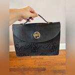 Nina Ricci Women’s Vintage Signature Script‎ Two Way Flap Bag Black Photo 7