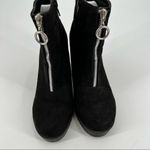 Primark Wide Fit Suede Bootie Size 6 chunky Y2k inspired zipper front disco Photo 9