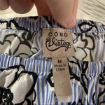 Como vintage  Blue/White Floral Off Shoulder Dress M Photo 1