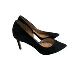 Tory Burch  Size 10 Black Leather Suede Heels Shoes d'Orsay Pumps Women's Photo 3