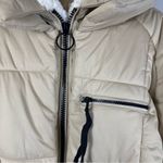 Avec Les Filles  Tan Hooded Puffer Jacket with Sherpa Lining Photo 4