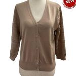 Grace Karin Brown 3/4 Sleeve Cardigan Women Size Medium NWT | 20-19 Photo 1
