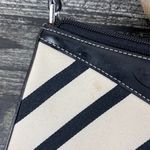 Kate Spade  Black & White Striped Zip Top Shoulder Handbag Photo 2