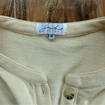 Sabo Skirt Cream Puff Sleeve Polo Henley Cropped Pullover Sweatshirt Size M Photo 1