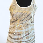 Almost Famous Gold and white vintage 2000s sequin tank top Size Medium Photo 0