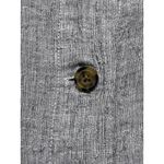 Tahari  100% Linen Boxy Top Sz L Gray Lagenlook Dolman Sleeve Back Button Coastal Photo 3