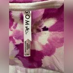 Soma COOL NIGHTS Kimono Short tie up soft Robe Size L/XL floral pink white Purple Photo 4