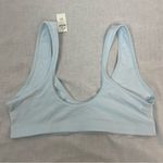 Aerie NWT  Baby Blue Cotton Scoop Bralette M Photo 1
