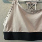 Victoria's Secret Victoria sport light gray and black open back sports bra size large Photo 4