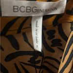 BCBGeneration Skirt Womens size 2 Bronze Black Tiger Print Ruched brand new Photo 5