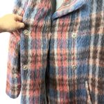 Sachin + Babi Fiction Wool Plaid Coat Asymmetrical Hem Women’s Size 4 Pink Photo 9