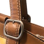 Fossil  Marley Double Handle Shoulder Bag Shopper Yellow Canvas Leather 14X11 Photo 12