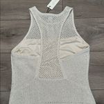 Rachel Zoe  Crochet Bodycon Maxi‎ Dress Metallic Tan Size Large Photo 6