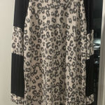 Sew in love Leopard Print Women's long sleeve top medium Black Size L Photo 0