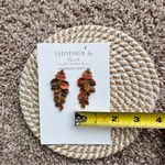 Handmade Shimmer & Swirl Fall Leaf Polymer Clay Drop Dangle Earrings Photo 6