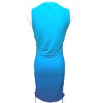 Anthropologie BB Dakota Steve Madden Deep‎ Skies Ombré Ruched Dress Size L NWT Blue Size L Photo 2