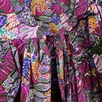 Kika Vargas For Target Colorful Purple Floral Balloon Sleeve Wrap Blouse Size 3X Photo 6