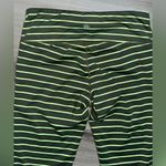 Athleta  Chaturanga Green Striped Stretch Women’s Capri Workout Leggings Gym Pant Photo 4