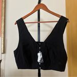 Madewell Softdrape Gwen Crop Vest Top Tank Buttons Cropped Black NWT $82 Size 14 Photo 2