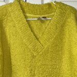 Anthropologie Pilcro  Yellow Fuzzy V-neck Oversized Sweater(Size XS) Photo 7