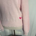 Kerri Rosenthal Pink Knit Sweater Heart Detail Size M Size M Photo 2