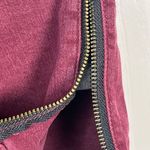Rock & Republic Sz 10 Kimber Denim Shorts Maroon Side Zippers Photo 3