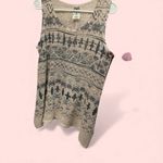 Vocal Vintage Y2K oversized long sweater lightweight knit burnout graphic top sparkles Photo 1